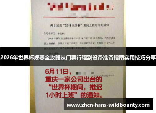 2026年世界杯观赛全攻略从门票行程到设备准备指南实用技巧分享